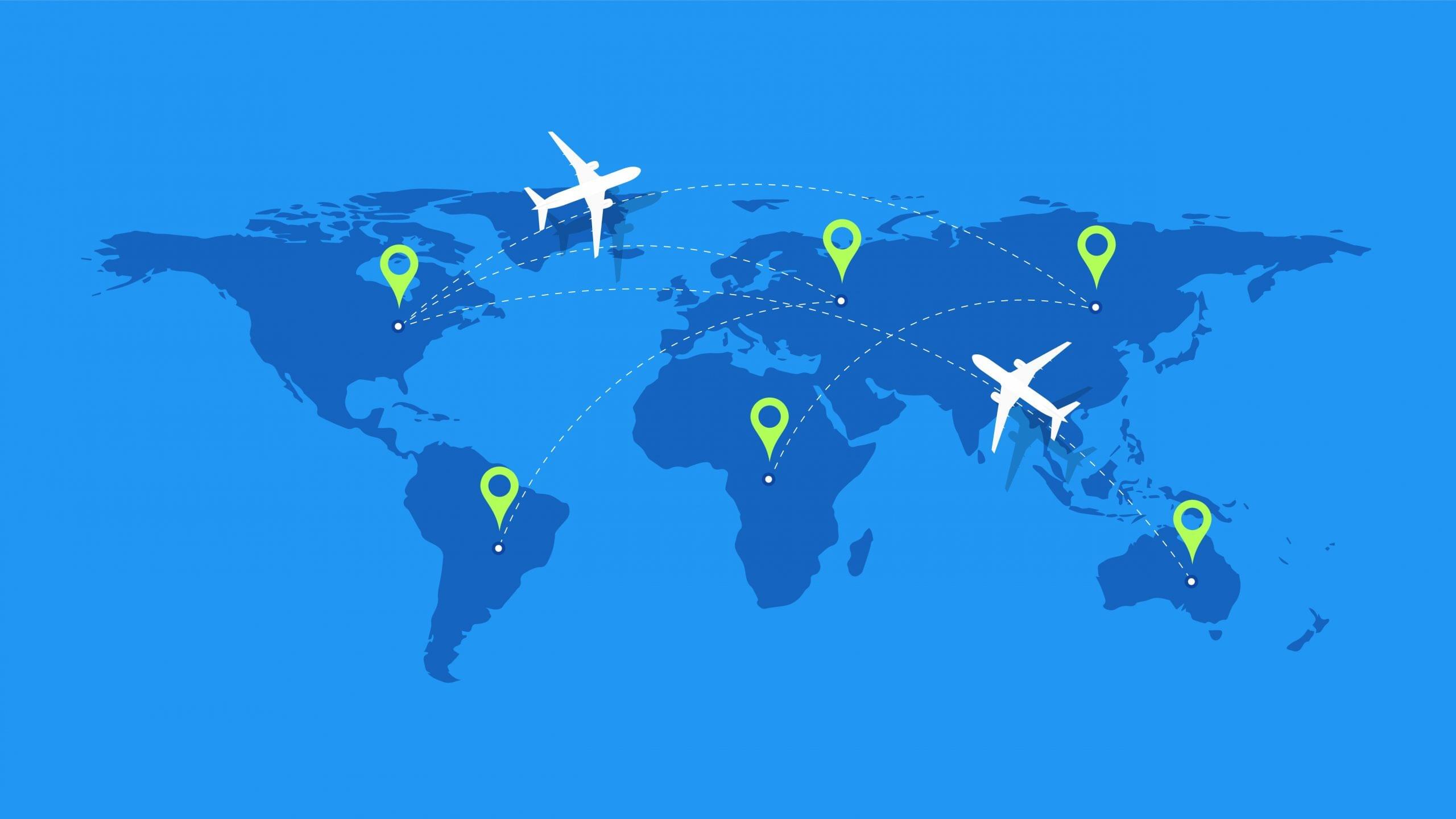 Flight Booking & Reservations Map