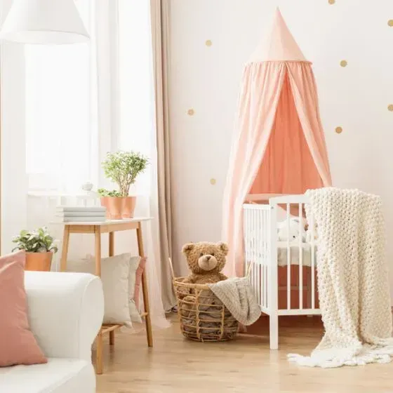 Nursery in soft peach colour