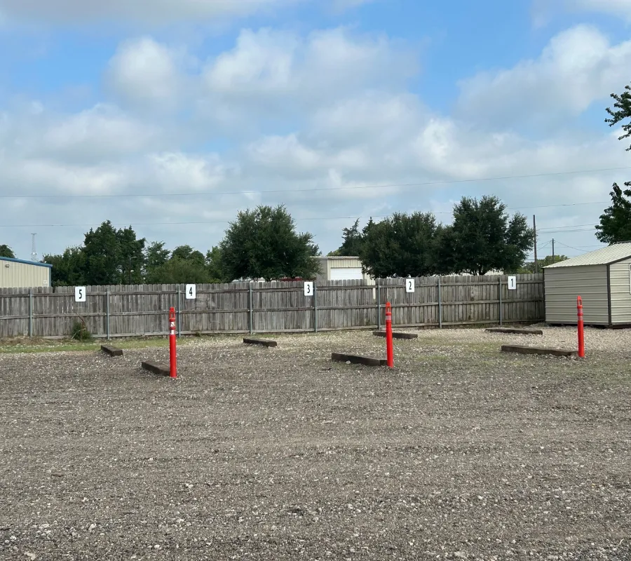 24/7 Secured Commercial Parking Facility at Sandy Point Road with Automated Access Gate and Security Lighting