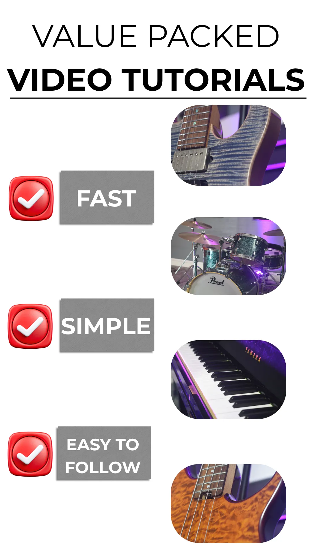 Easy simple easy to follow video tutorials
