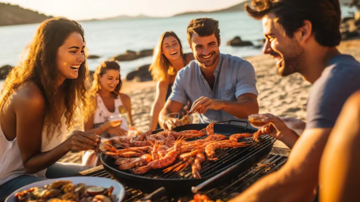 low angle photography of drop lights