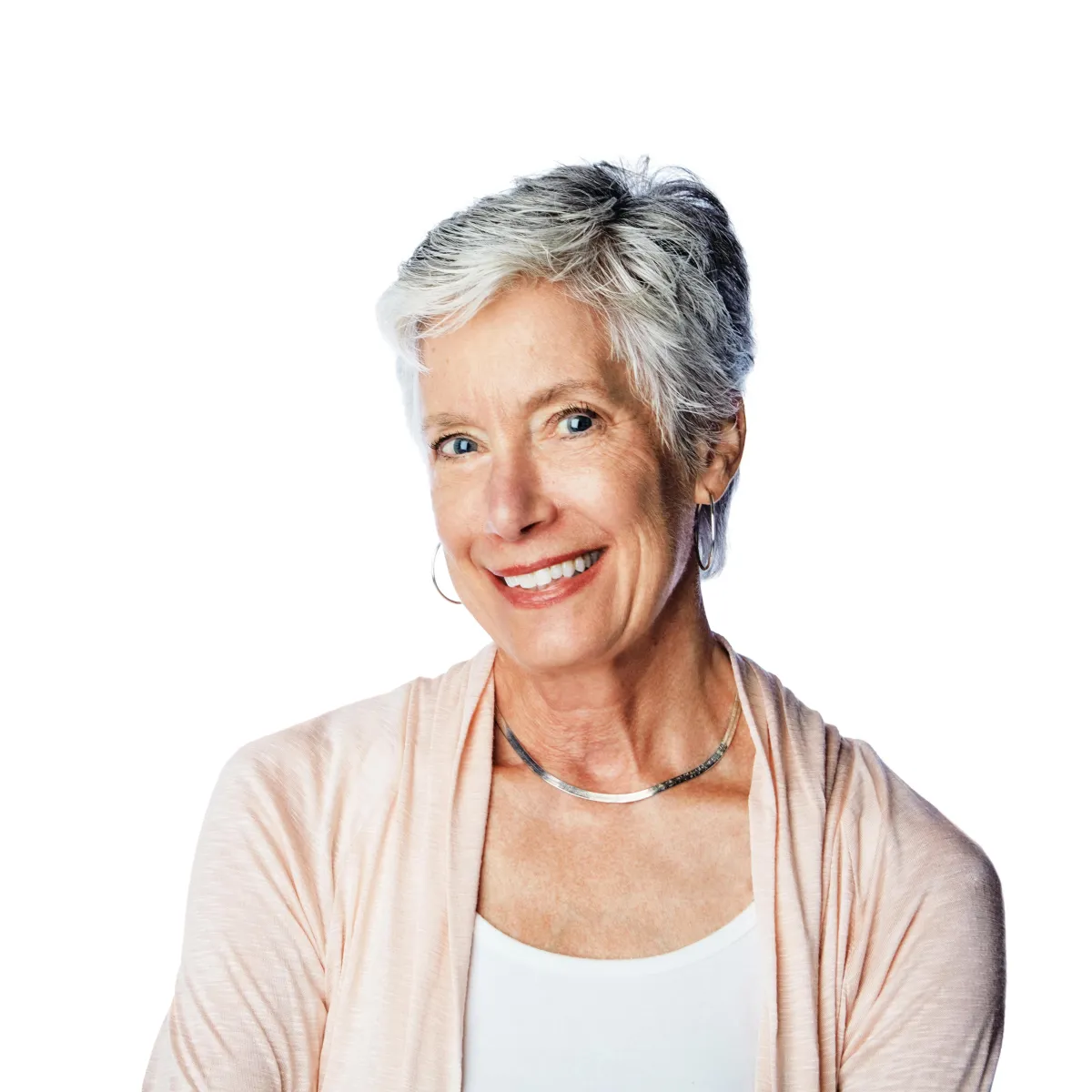 Jennifers headshot with red top and black blazer