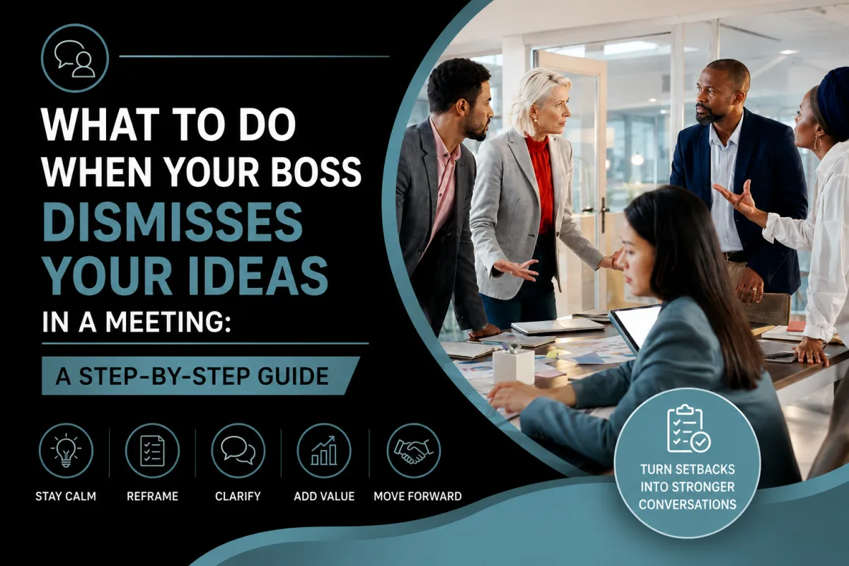 What to Do When Your Boss Dismisses Your Ideas in a Meeting: A Step-by-Step Guide