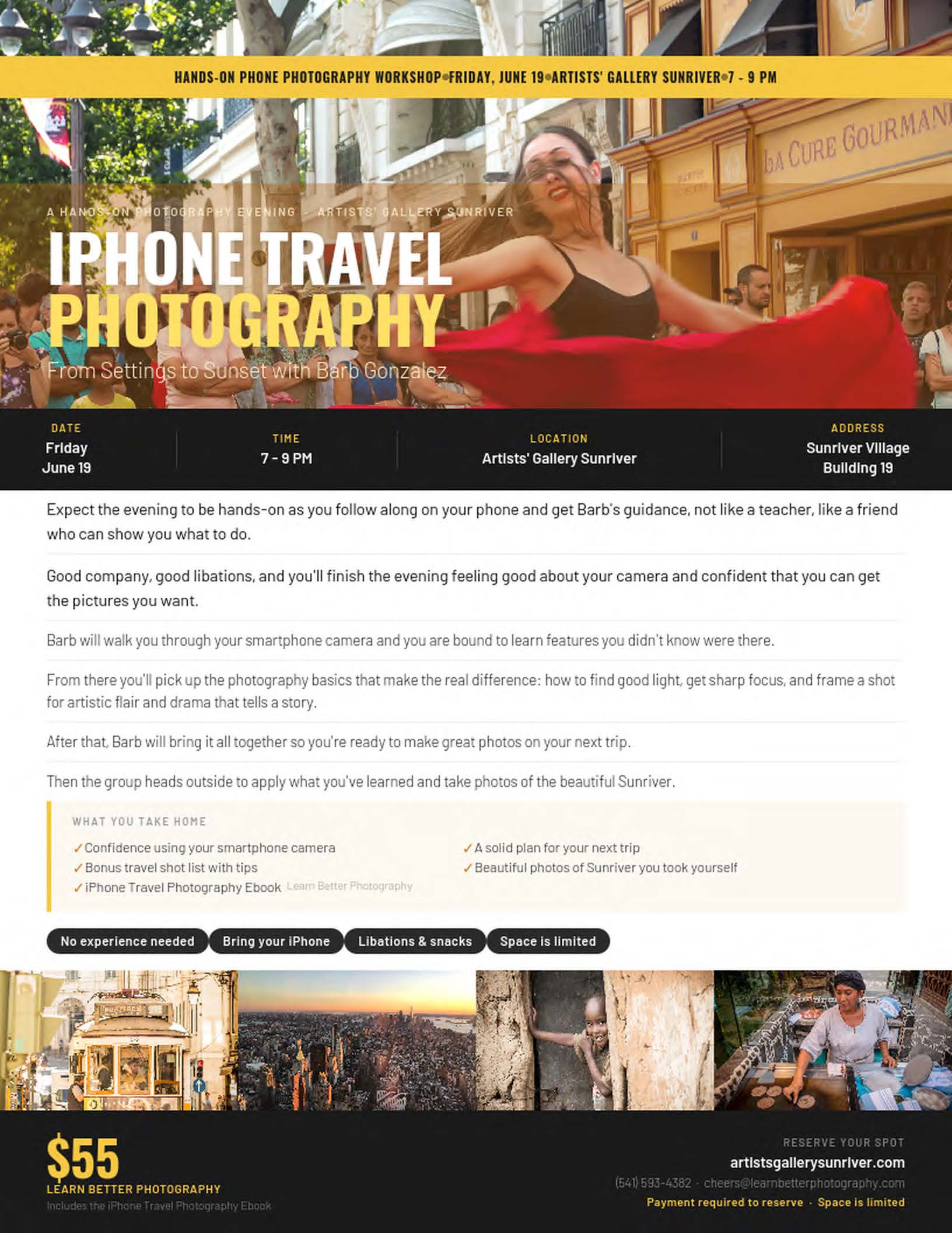Travel photography lesson in Sunriver Oregon