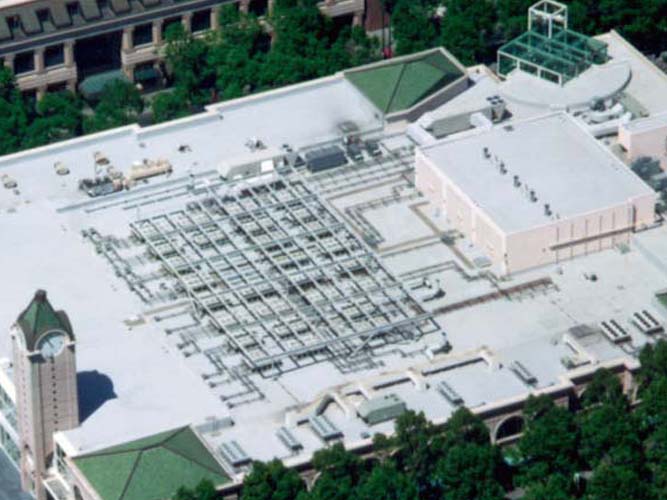 completed roofing project by central coating company