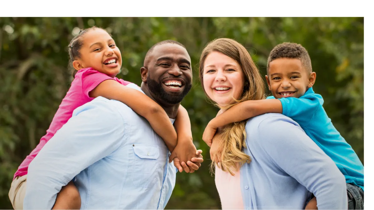 "Happy family enjoying health coverage"