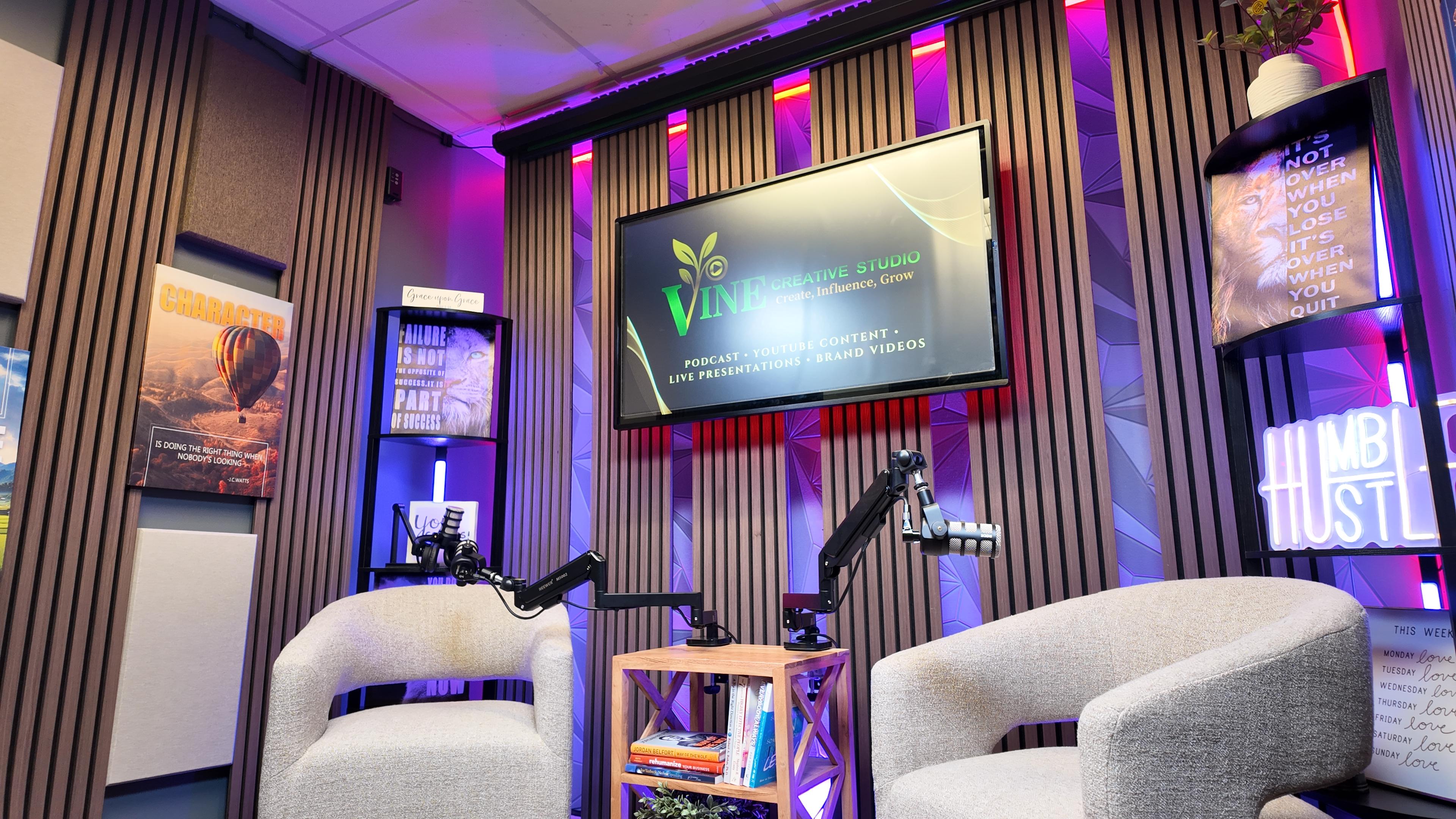 Professional podcast studio set 2 Long Island