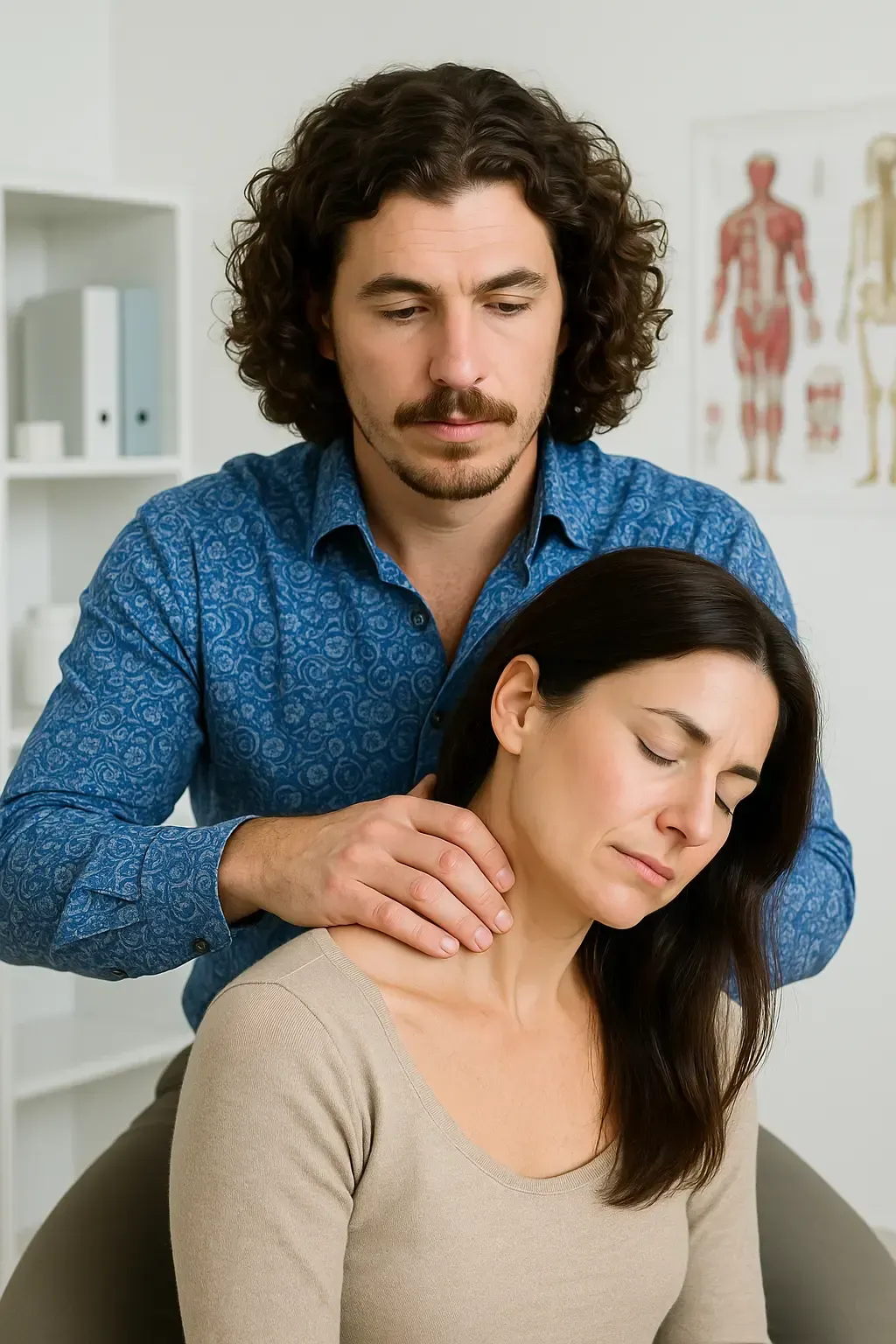 Dr. DiNunzio of Western Carolina Chiropractic seeing a patient