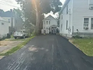 A brand new driveway installation in Waterville, Maine