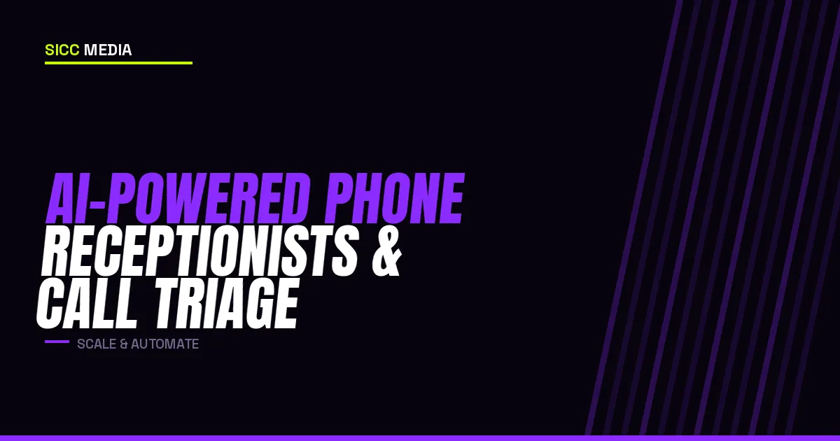 AI-Powered Phone Receptionists and Call Triage | Sicc Media