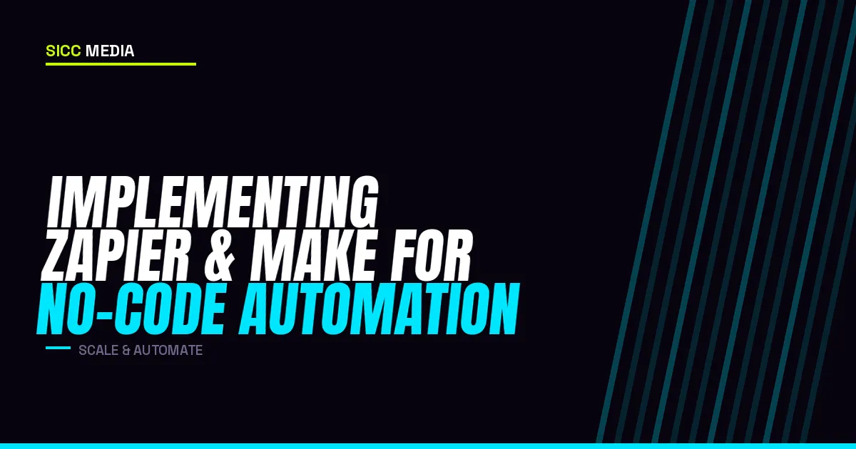 Implementing Zapier and Make for No-Code Automation | Sicc Media