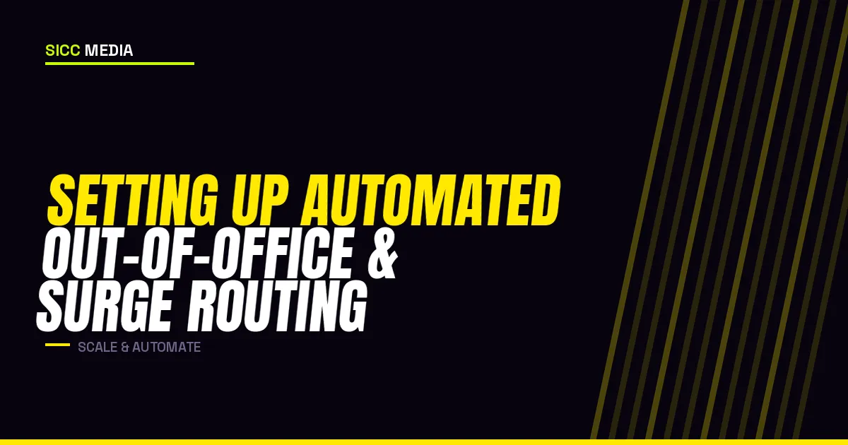 Setting Up Automated Out-of-Office and Surge Routing