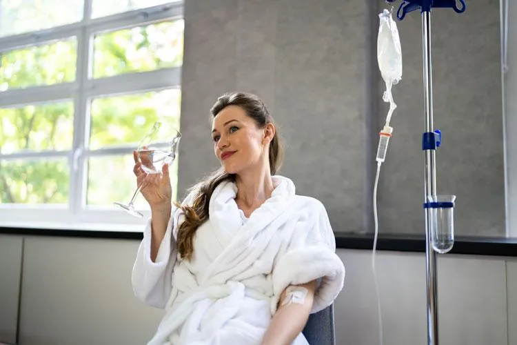 Patient comfortably receiving personalized IV therapy to boost energy and immunity in Scottsdale.