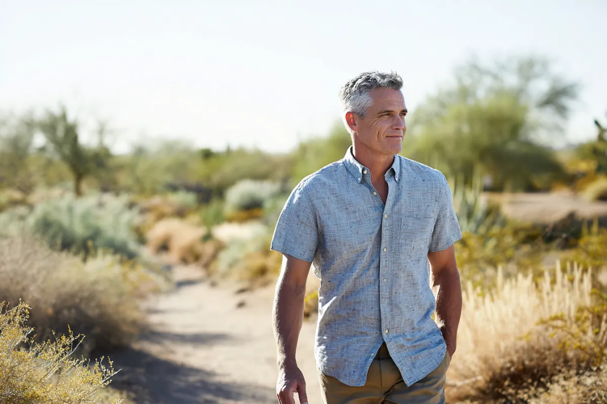 A person walking confidently outdoors representing recovery from unexplained joint pain treated at Naturopathic Physicians Group in Scottsdale Arizona.