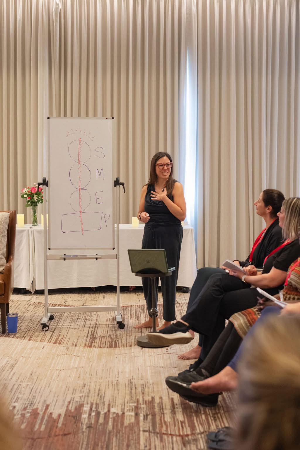 Christina McLoughlin facilitating transformational workshops and retreats for women