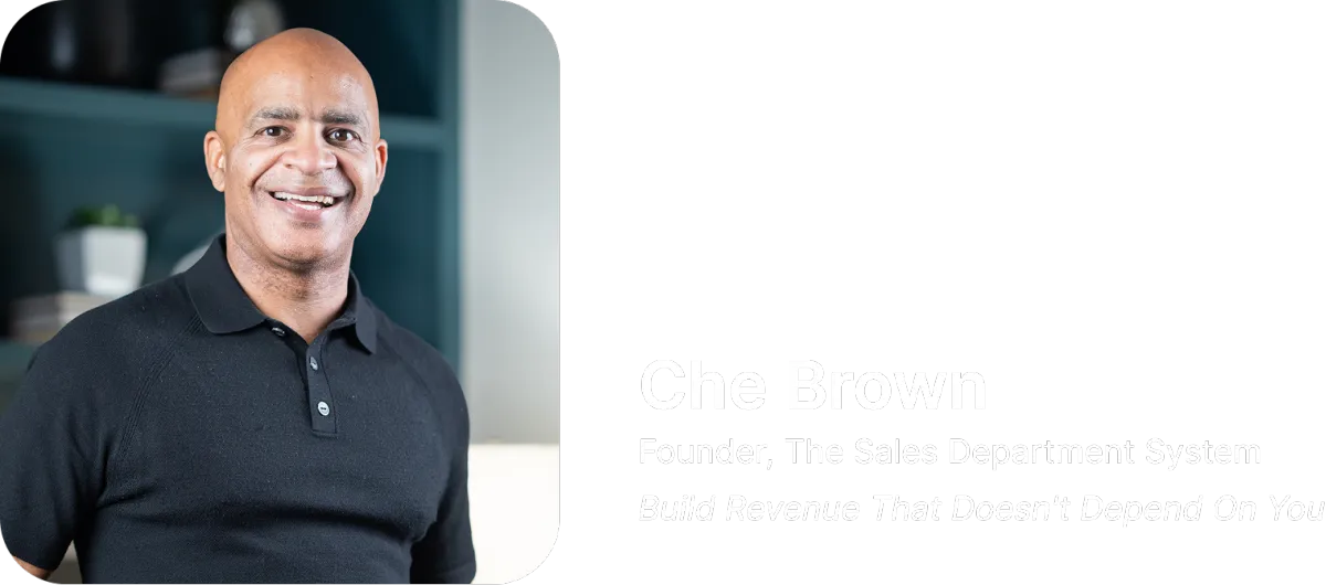 Sales Bottleneck Finder | Identify What's Limiting Your Revenue | Sales Department System® | Build Predictable Revenue with Che Brown