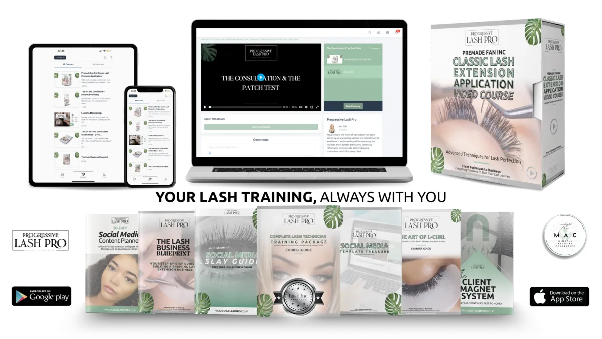 Progressive lash pro video course bundle