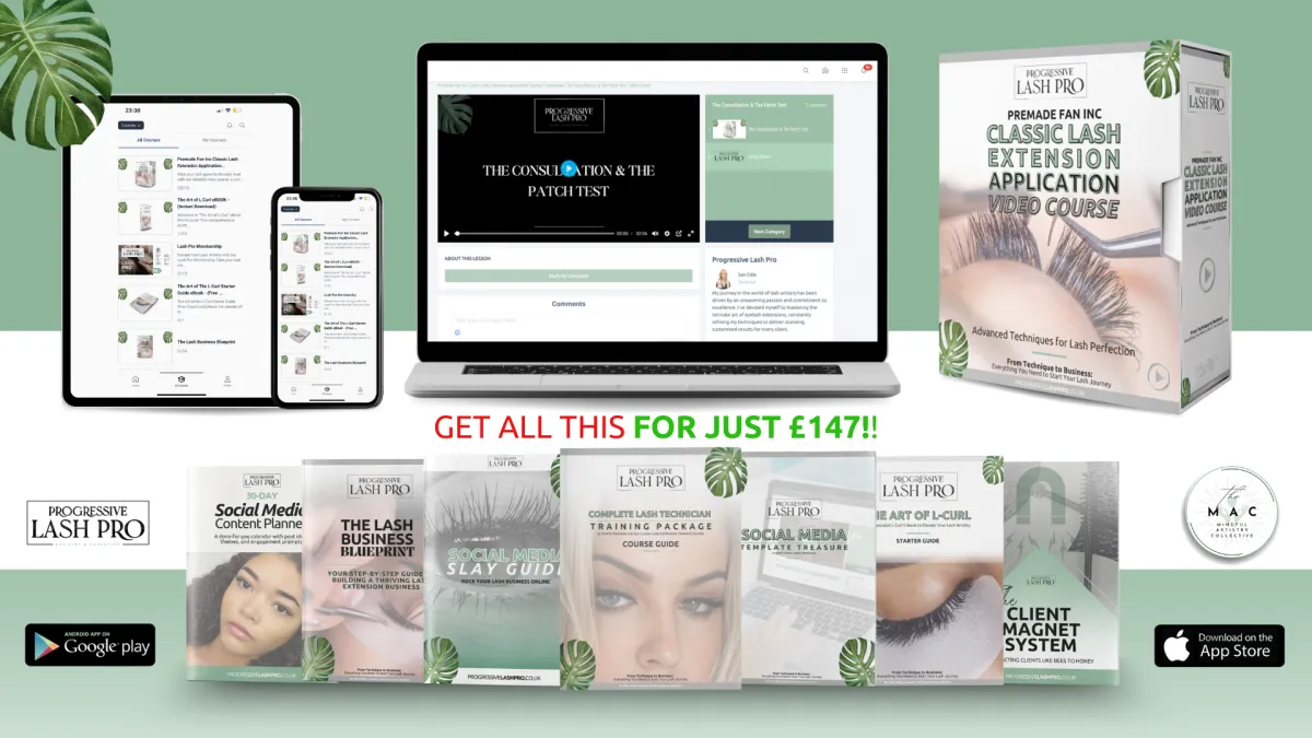 Progressive lash pro video course bundle