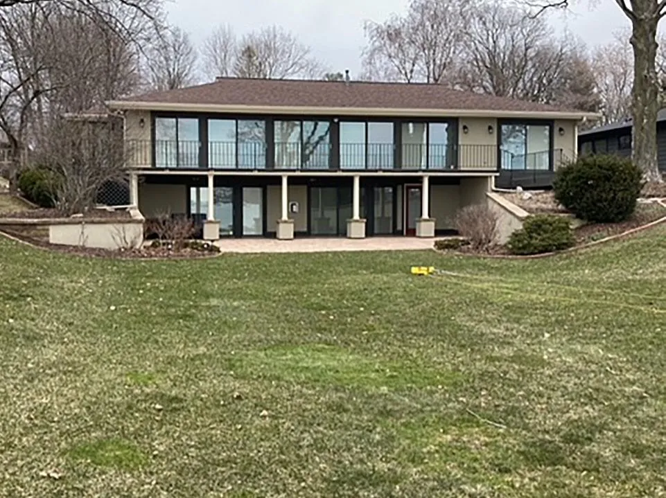 Permeable paver driveway solution for drainage in Geneva, IL.