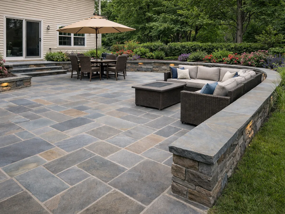 Increased curb appeal with a custom paver driveway in Elmhurst, IL.