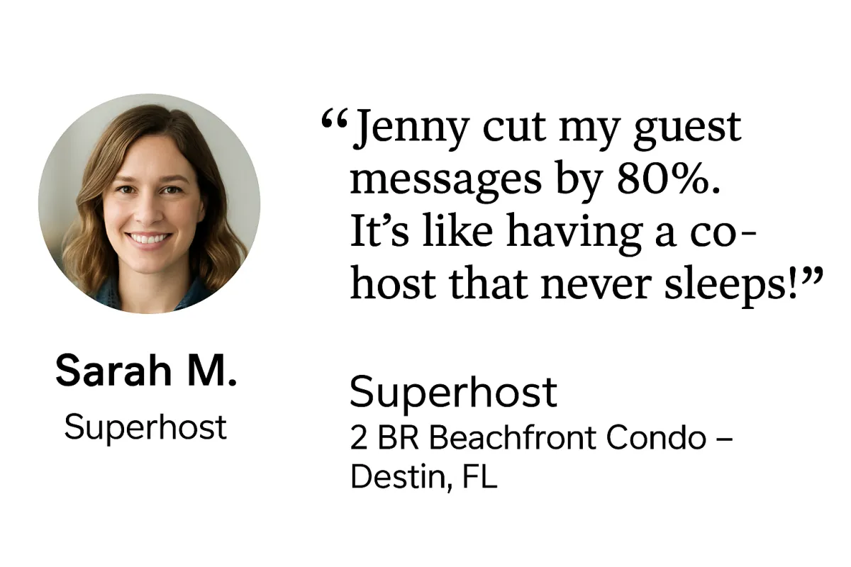 Jenny Ai Concierge -Sarah Testimonial