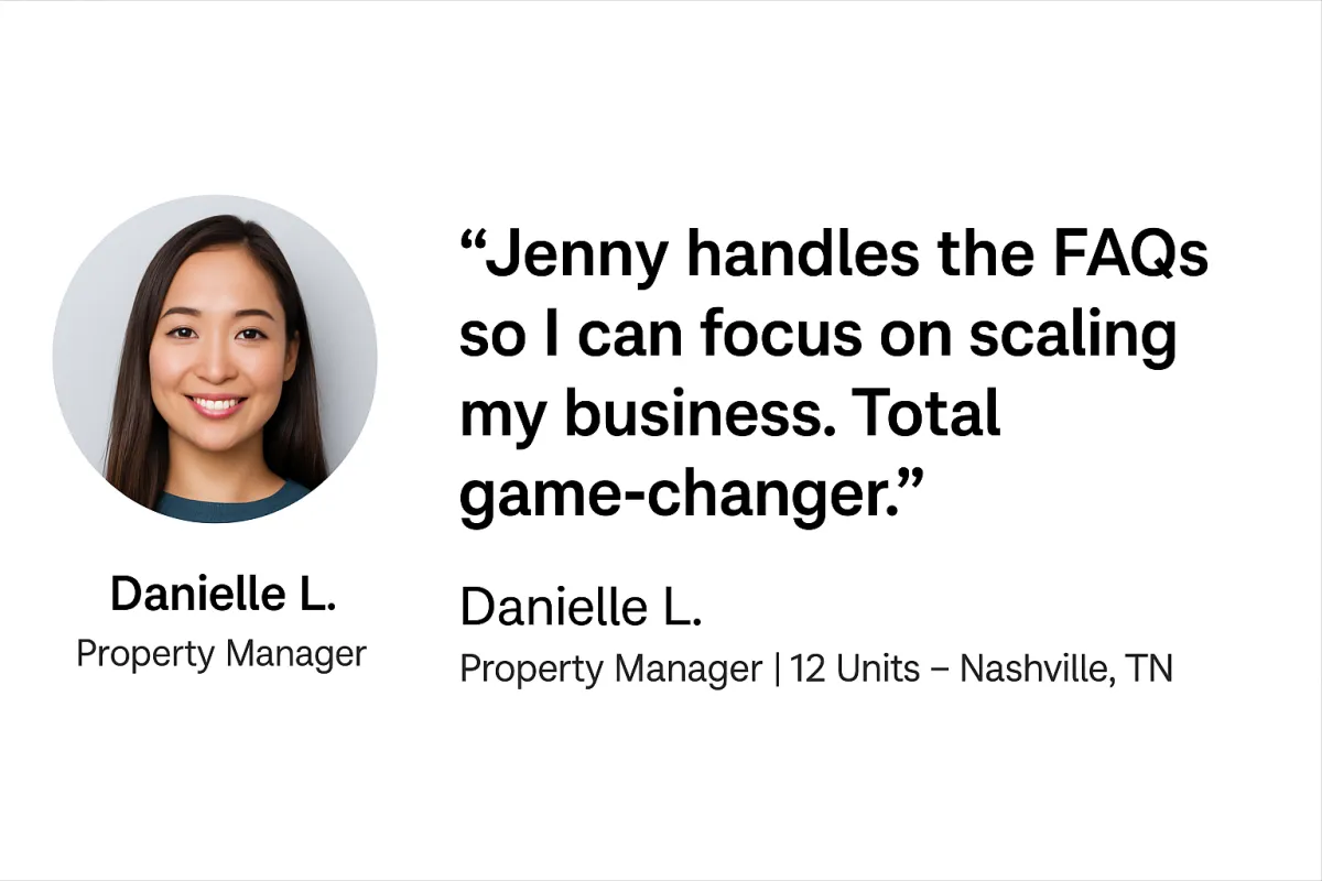 Jenny Ai Concierge - Danielle L Testimonial