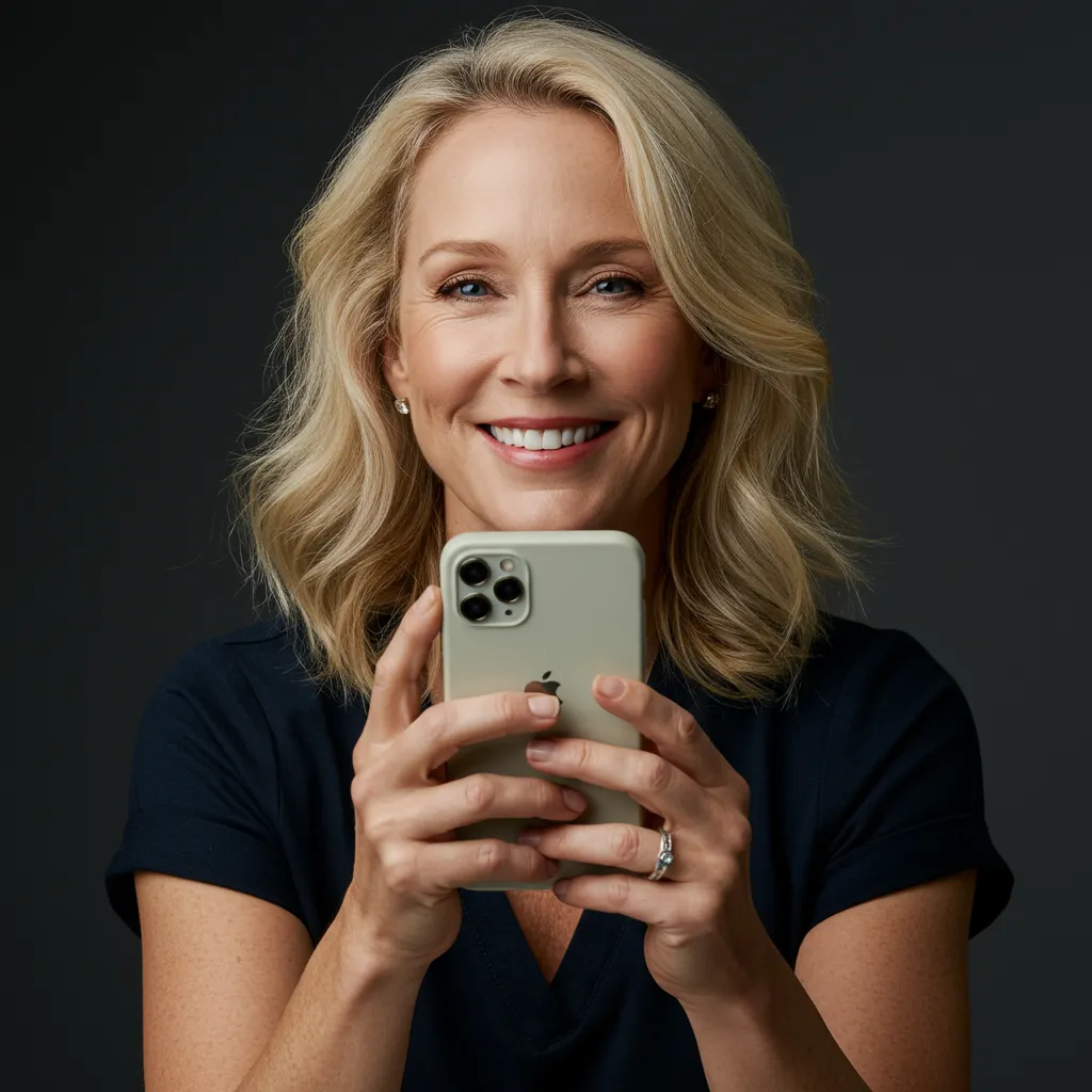 woman holding microphone