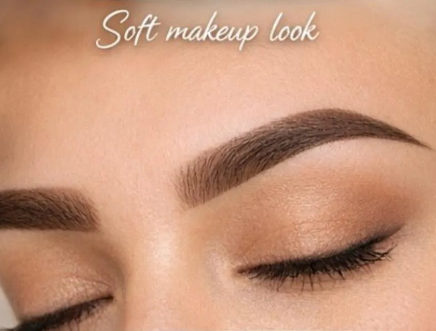 Close up result of Powder Brows and Microshading