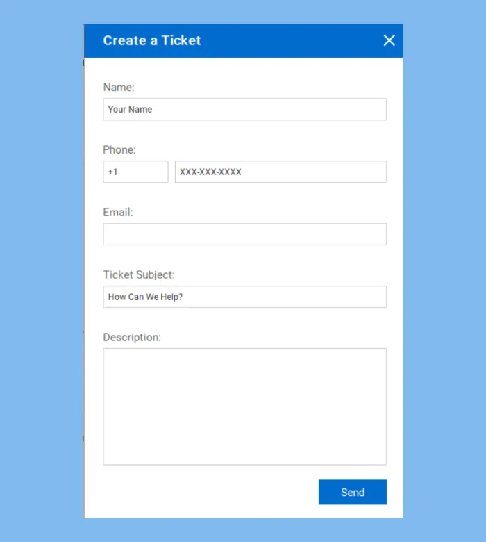 Helpdesk Ticket Submission Form