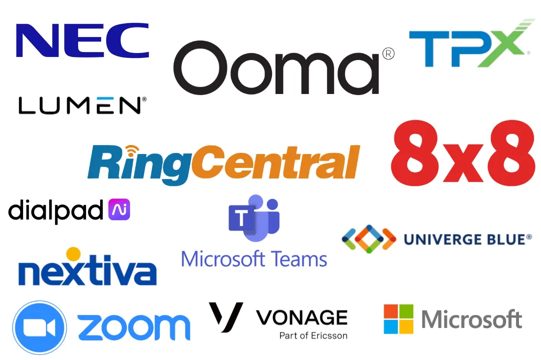 VoIP and UCaaS provider logos