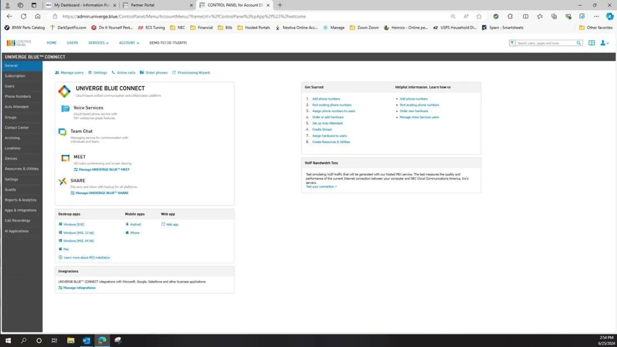 Centralized management portal