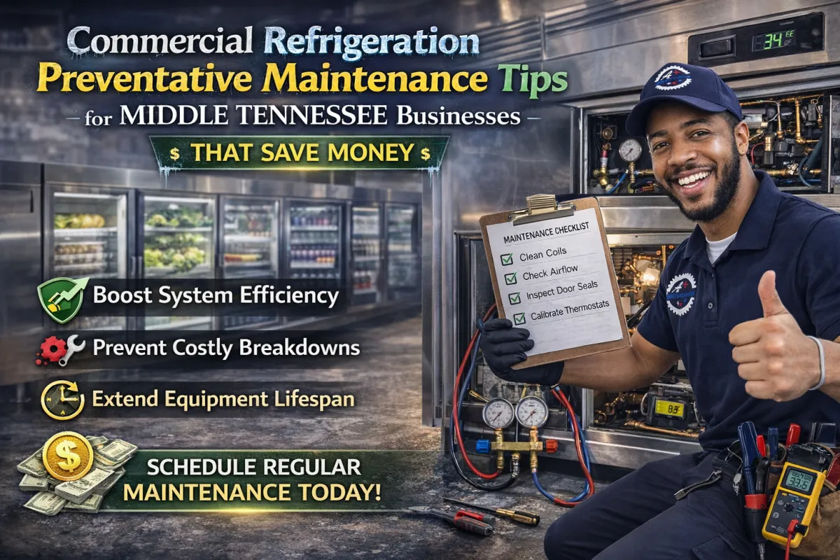 Commercial Refrigeration Preventative Maintenance Tips for Middle Tennessee Businesses That Save Money