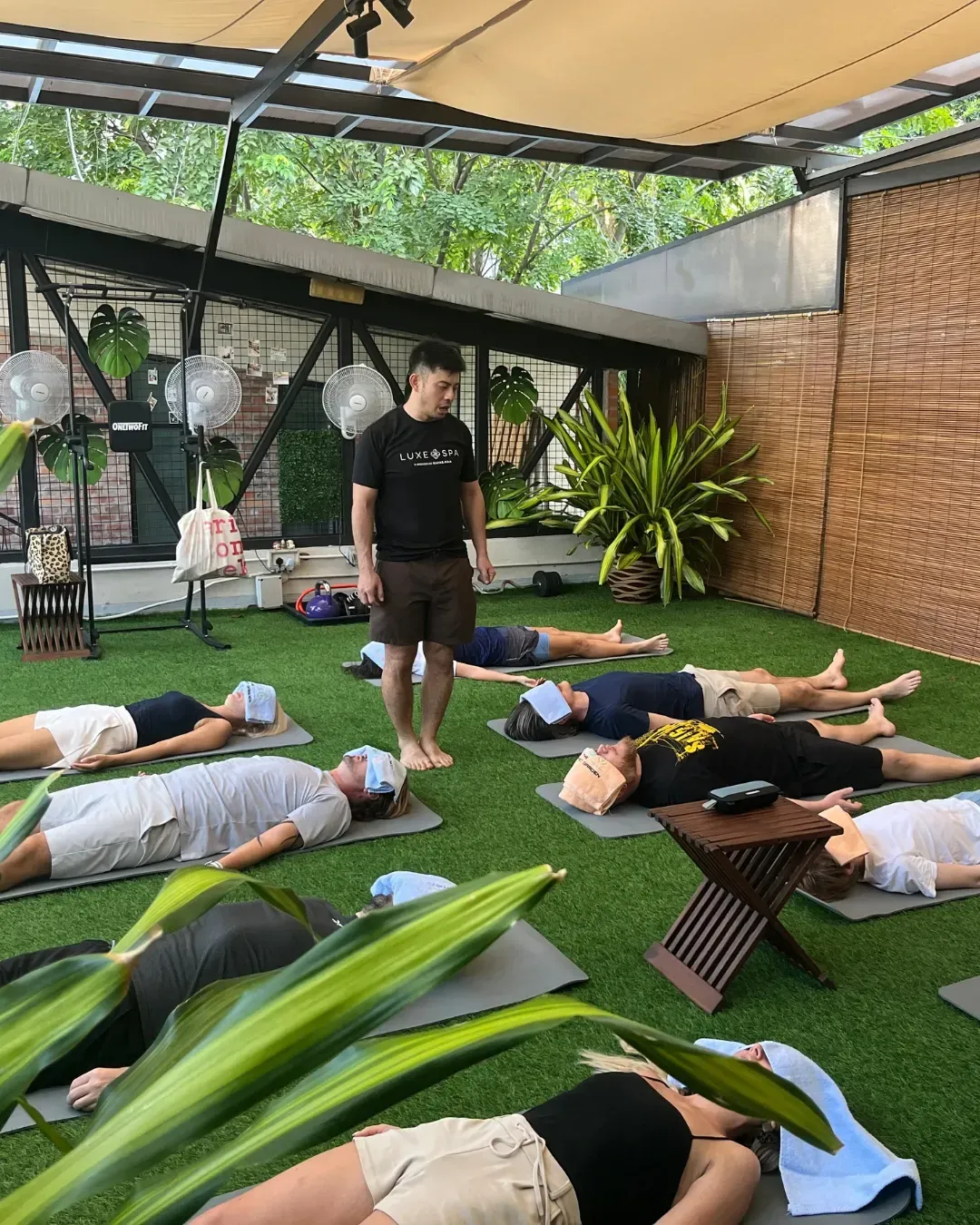 Group breathwork class
