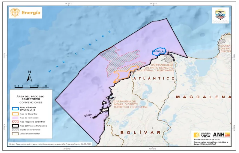 Primera ronda eólica marina Colombia