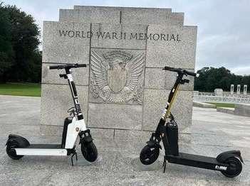 Scooters at the WWII Memorial