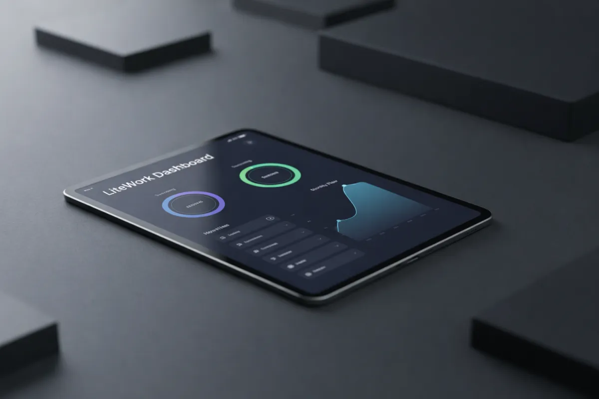 Warehouse fulfillment team scanning packaged orders while FlowPay invoices sync.