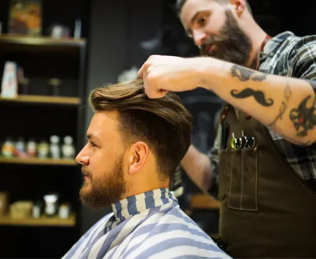 Fade haircut at Destiny’s Barber Shop North York