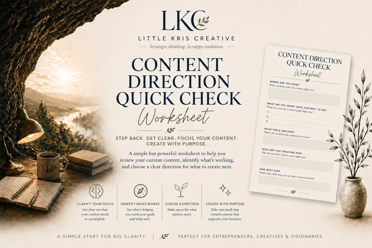  Weekly Sanity Check Worksheet free resource download from LKC Backroom Studio.