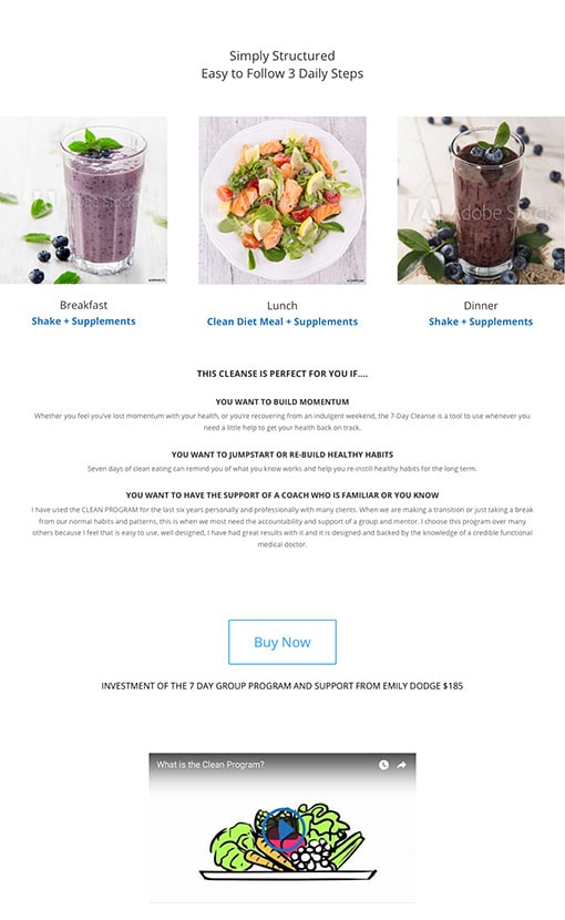 Sales Page For A Wellness Coach