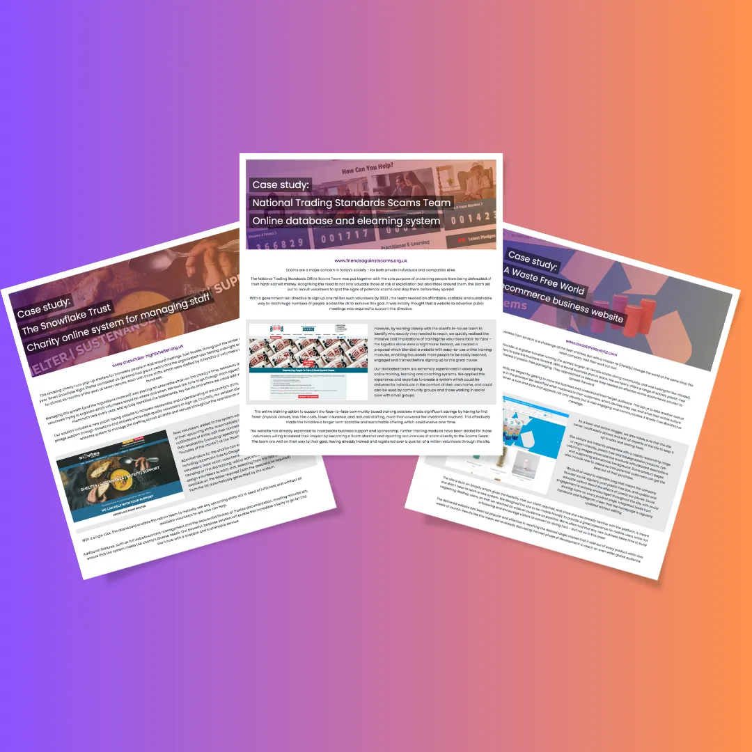 Case Studies for a Web Design Agency