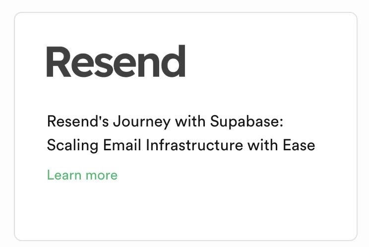 Resend Case Study for Supabase