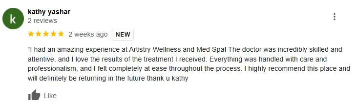 Artistry Google Review