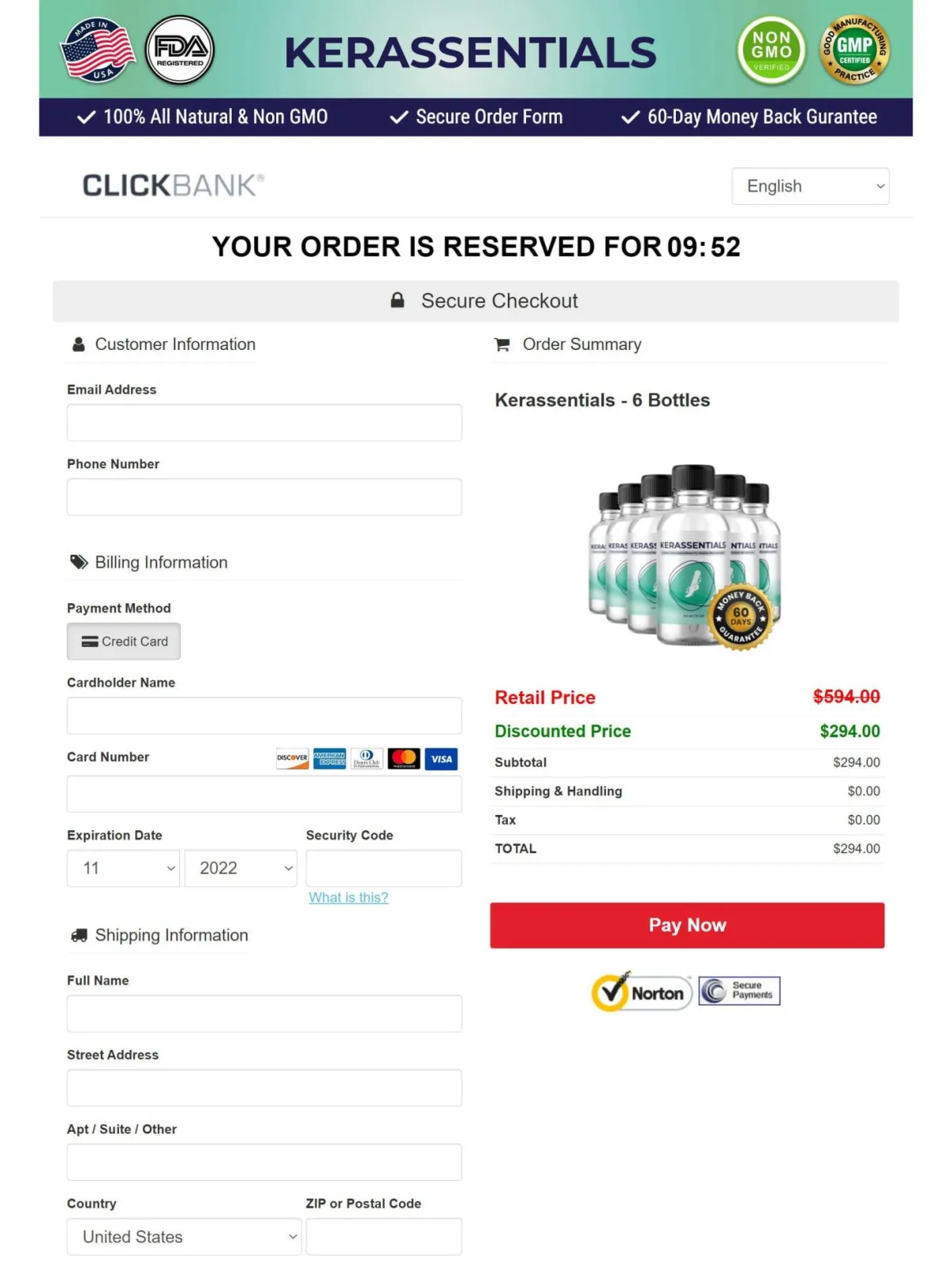 Kerassentials offer page