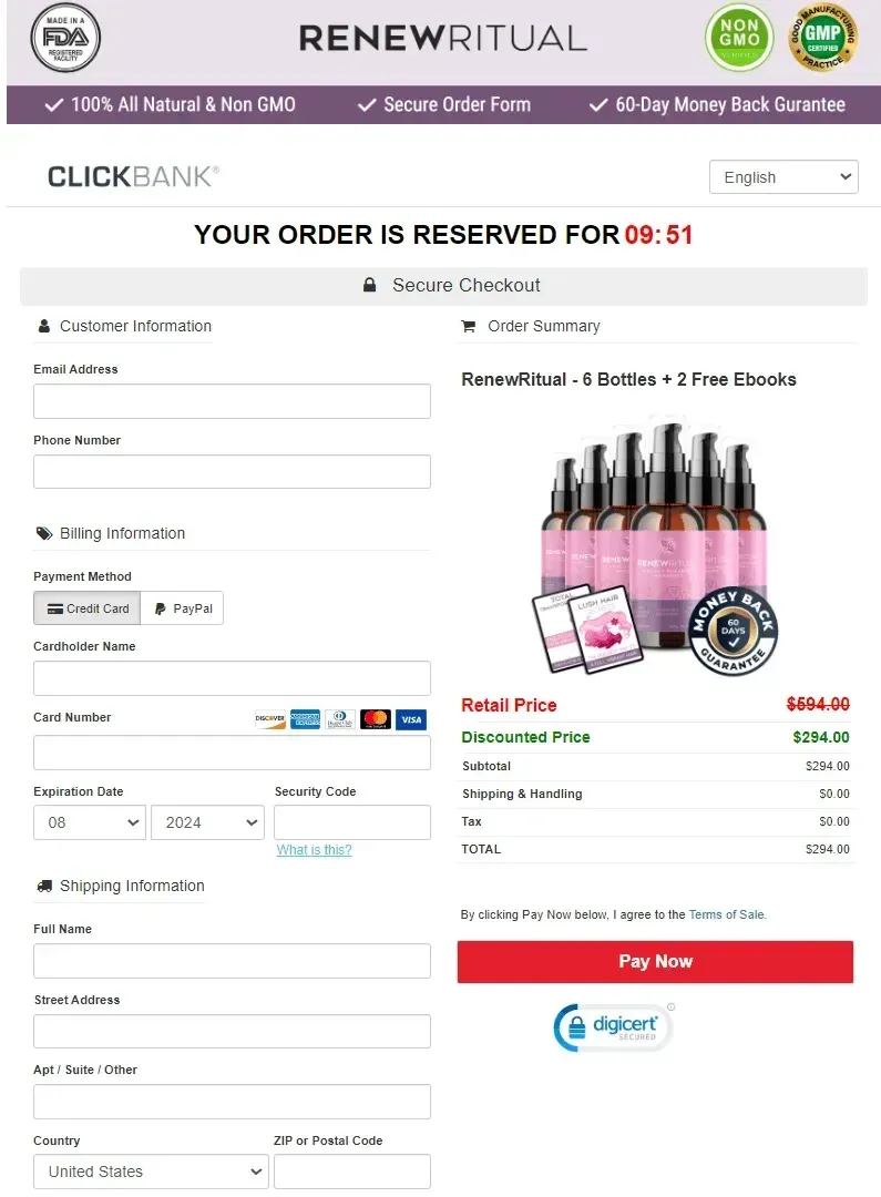RenewRitual offer page
