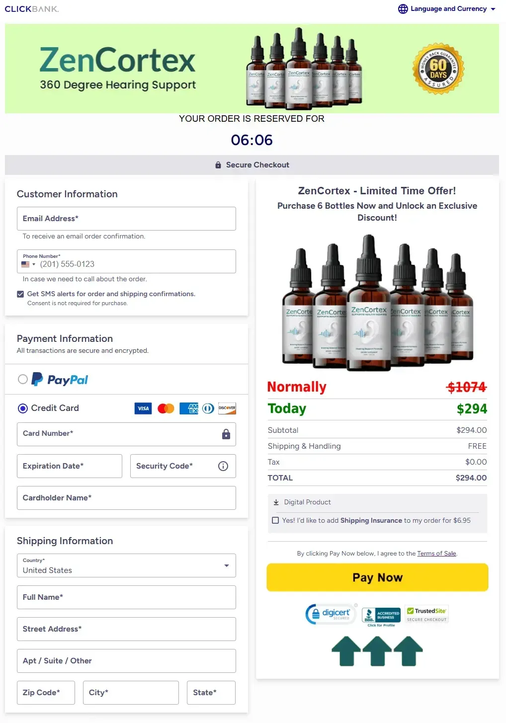 ZenCortex offer page