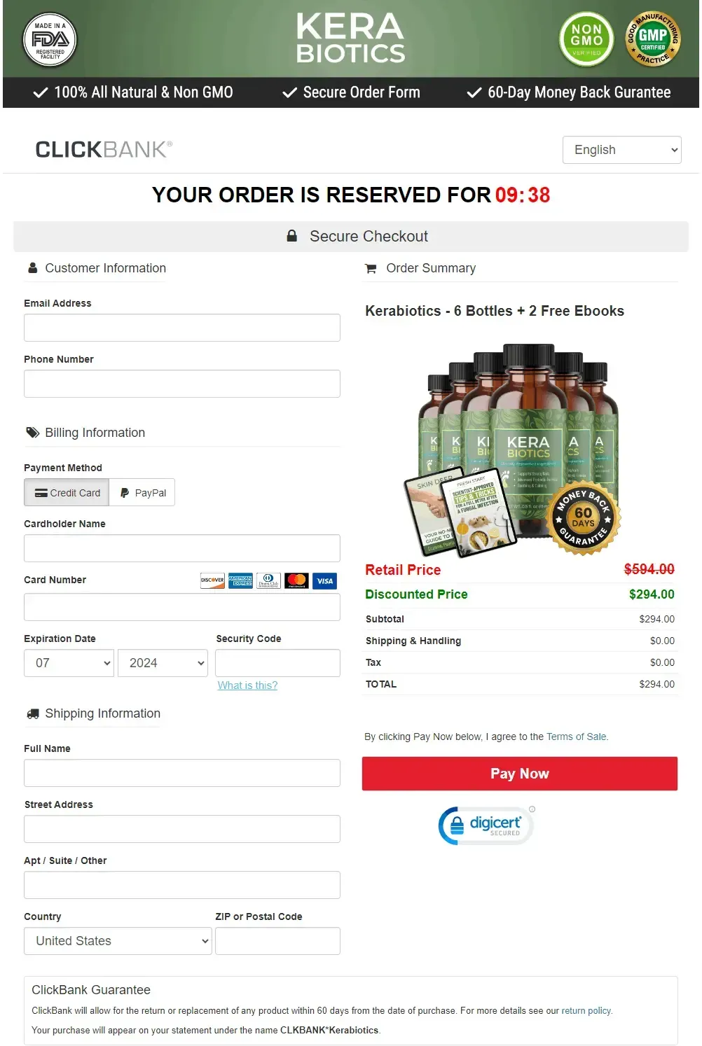 KeraBiotics order page
