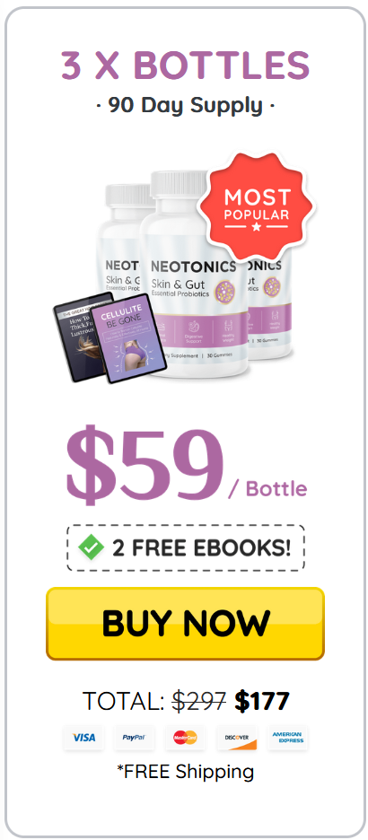 Neotonics 3X bottle, $59/bottle