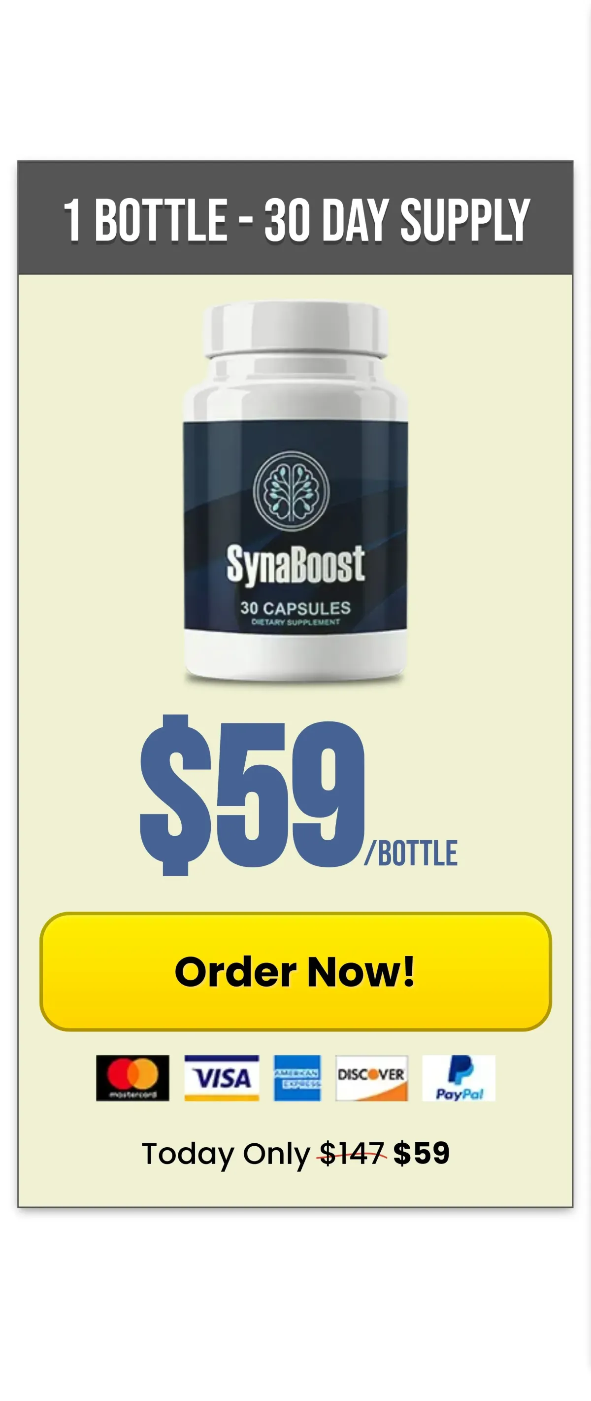 SynaBoost order page- 1