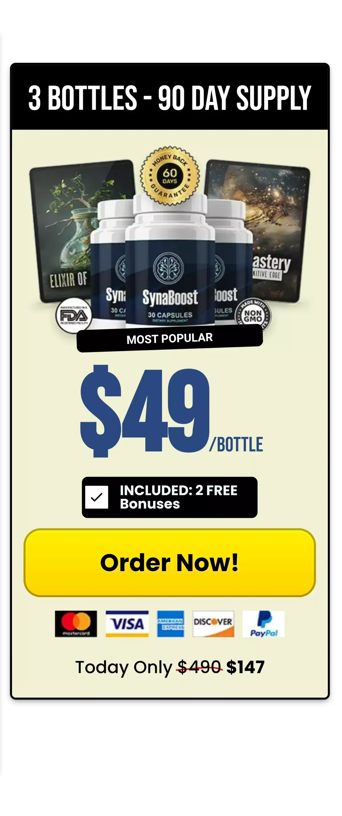 SynaBoost order page -2