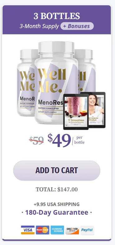 MenoRescue 3 bottles